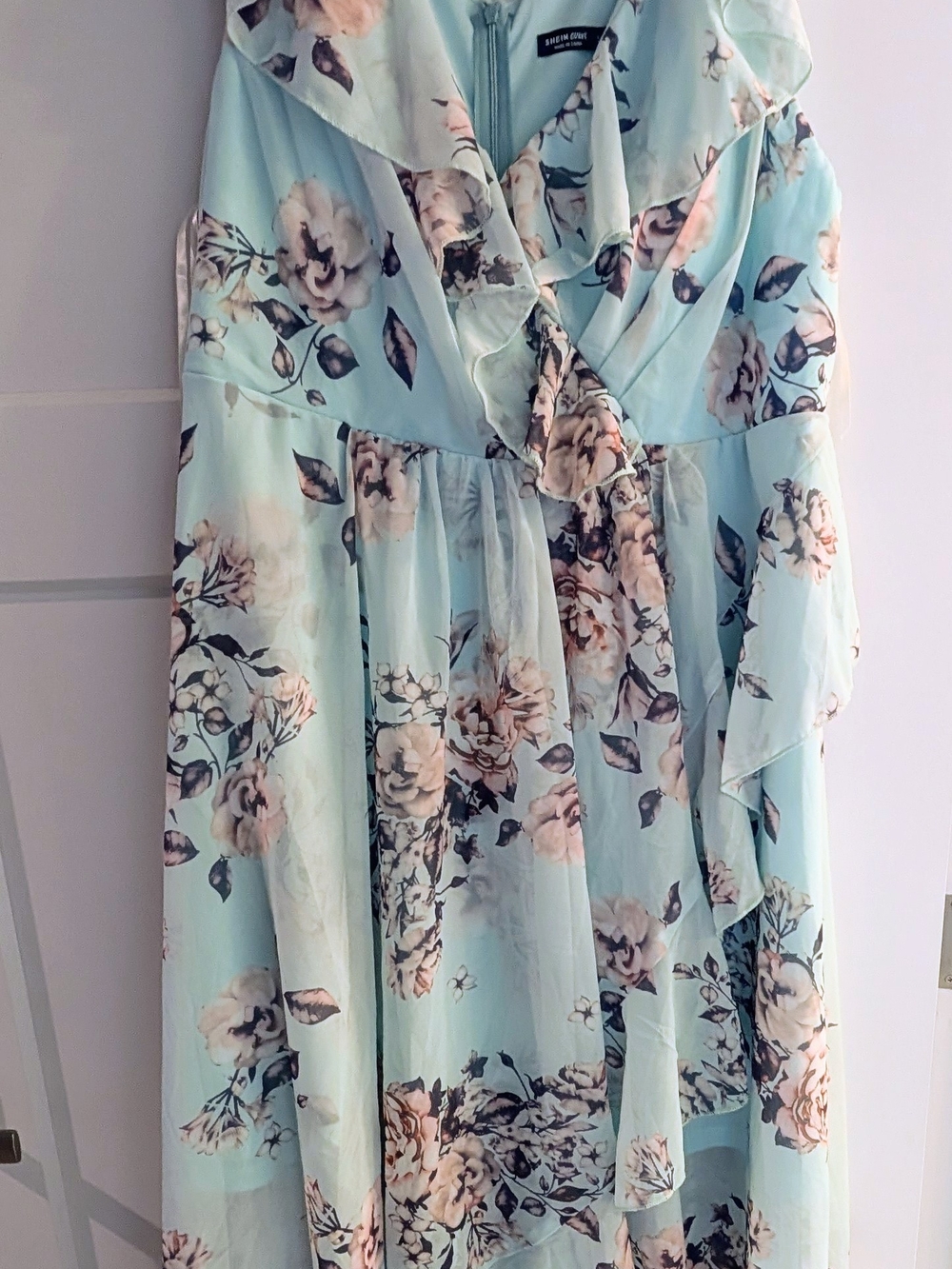 NWOT Shein Curve Floral Chiffon High Low Dress - 5X (Runs Small)